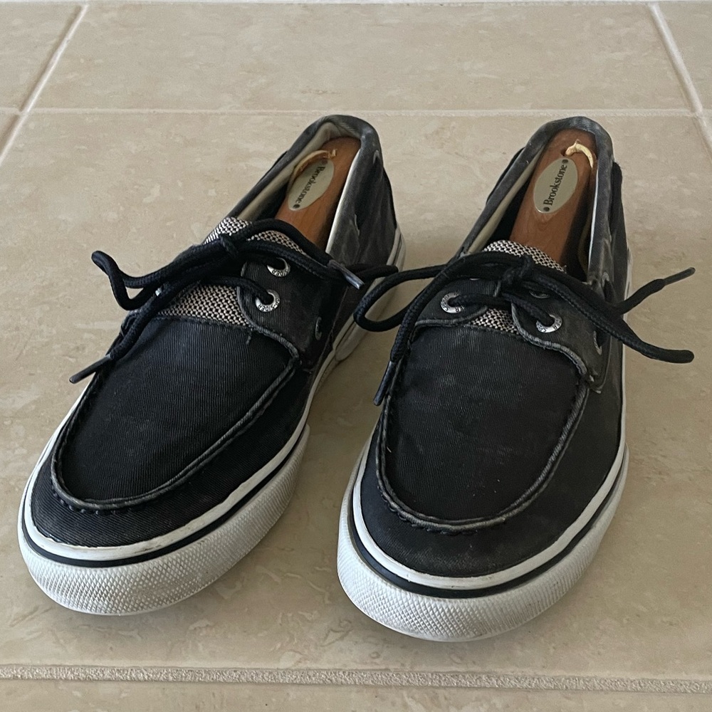 Sperry Men’s Sneakers SeaCycled Bahama II Baja Sneaker in Black Size 8